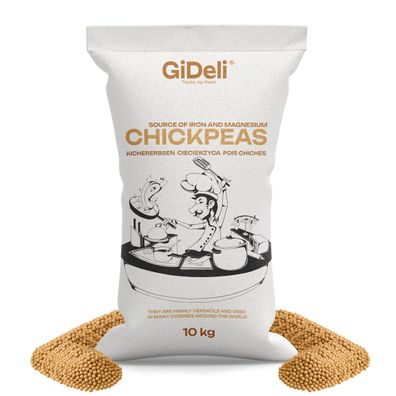Kichererbsen Getrocknet 10kg Ungeröstet Protein Vegan Hummus Falafel GiDeli