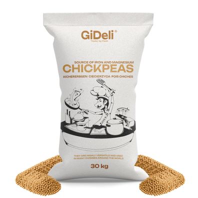 Kichererbsen Getrocknet 30kg Ungeröstet Protein Vegan Hummus Falafel GiDeli