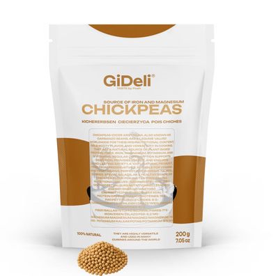 Kichererbsen Getrocknet 200g Ungeröstet Protein Vegan Hummus Falafel GiDeli