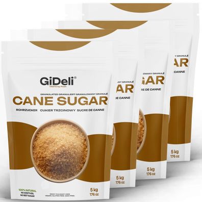 Rohrzucker 20kg Unraffiniert Mauritius Naturrein Backen Kaffee Karamell GiDeli