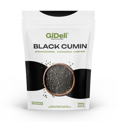 Schwarzkümmel 1kg Ganz Samen Nigella Sativa Backgewürz Naturrein Vegan GiDeli