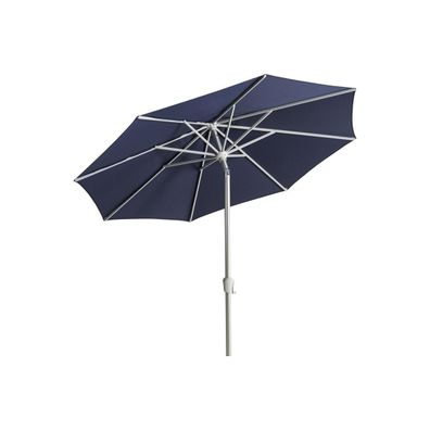 Sonnenschirm Abriola aus Aluminium und Polyester, neigbar, rund, dunkelblau, Ø