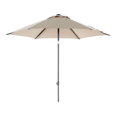 Sonnenschirm Poppi von Brafab aus Aluminium, neigbar, rund, Champagne, Ø 250 cm,