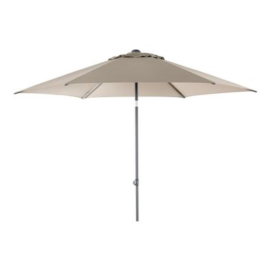 Sonnenschirm Poppi von Brafab aus Aluminium und Polyester, neigbar, rund, taupe,