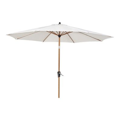 Sonnenschirm Palinuro Metall, modern neigbar, rund Ø 300 cm, weiß Natur,