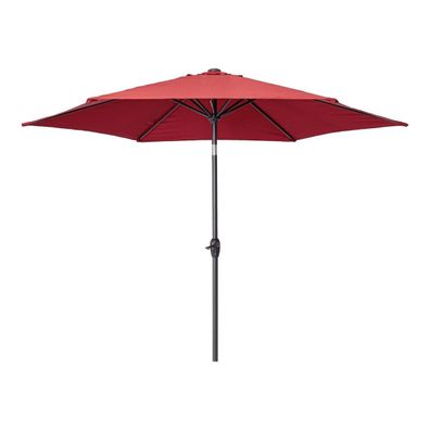 Sonnenschirm Kalife aus Metall, modern neigbar, Ø 270 cm, burgunderrot,