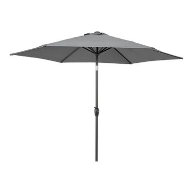 Sonnenschirm Kalife aus Aluminium, neigbar und winddicht, rund, dunkelgrau, Ø