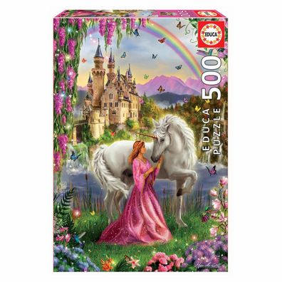 Educa 17985, Fee und Einhorn, 500 Teile Puzzle für Erwachsene