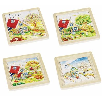 Goki 4-Lagen-Puzzle Jahreszeiten, 54tlg