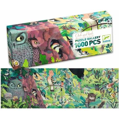 DJECO Eulen und Vögel Panoramapuzzle 1000 Teile