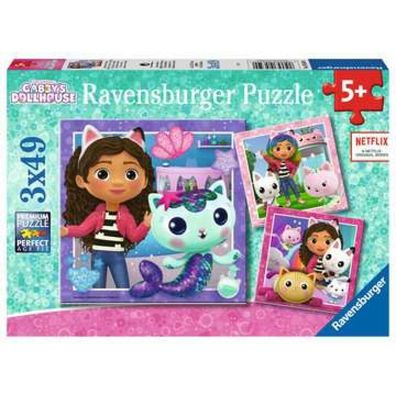 Ravensburger Ravensburger 5659 Puzzle Spielzeit mit Gabby 3 X 49 Teile