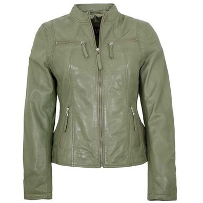 Jilani Collection - Damen Lederjacke Lammnappa mint