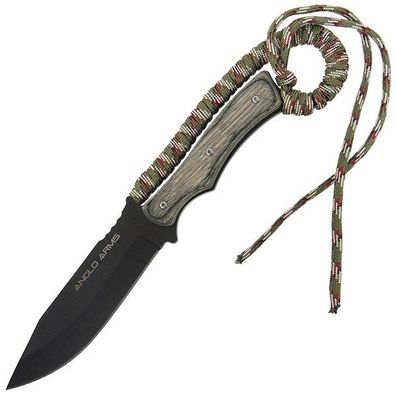 Anglo Arms Integralmesser Fahrtenmesser AZTEC,420er Stahl, Schwarz