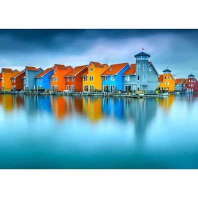 ENJOY Puzzle Häuser am Wasser, Groningen, Niederlande 1000 Teile