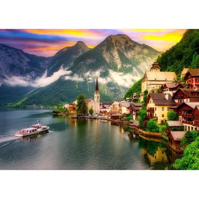 ENJOY Puzzle Hallstatt bei Sonnenuntergang, Österreich 1000 Teile