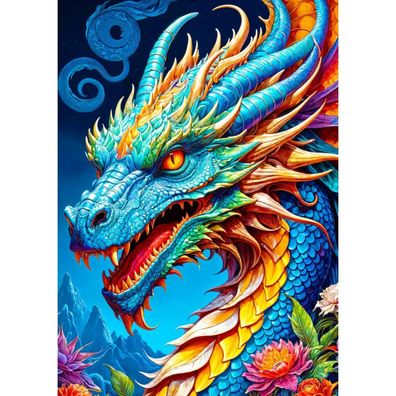 ENJOY Puzzle Blauer Drache 1000 Teile