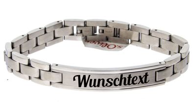 S. Oliver Gliederarmband Herren mit Gravur