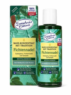 Dresdner Essenz Badekonzentrat Fichtennadel mit Eukalyptus & Kampfer, 125ml