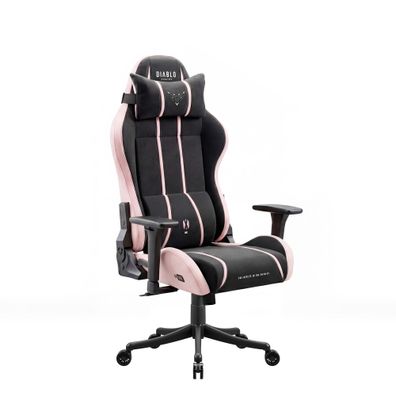 Gaming-Sessel aus Stoff in Schwarz und Rosa: Diablo X-One 2.0 Akira Pink Small
