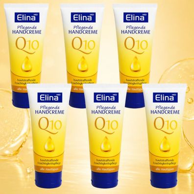 6x75ml Elina Q10 pflegende Handcreme hautstraffende Feuchtigkeitspflege