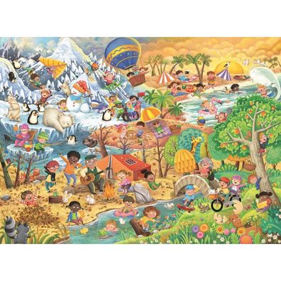 Kinderpuzzle - Die 4 Jahreszeiten (100 Teile)