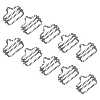 Electra Breitbandverbinder Metall, 20mm, 10er Set - zum Verbinden von Weidezaunbän