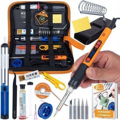 Rosfix Set Lötstation 80W LCD – 11in1 mit Zubehör | 180–500°C ESD RMA-223