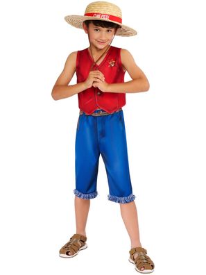 Rubies 1003074 Monkey D. Luffy - One Piece - Kinder Pirat Kostüm - Gr. XS-S-M-L
