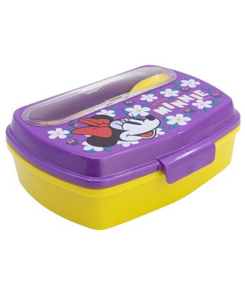 Disney Minnie Mouse Sandwichbox mit Besteck Kinder Brotdose Lunchbox Seven Wonders