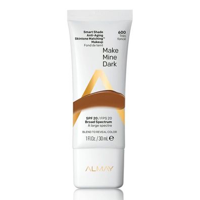 Almay Smart Shade Anti-Aging Skintone Matching Foundation 30ml - 600 Make Mine Dark