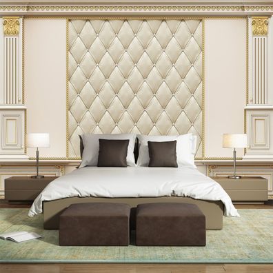 Barock Gold Säulen 3D Fototapete Luxus Wandbild Vlies Wohnzimmer XXL 6170