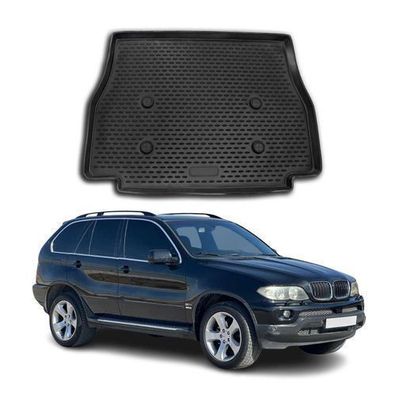 Kofferraummatte Kofferraumwanne für BMW X5 E53 1999-2006 Gummi TPE Schwarz