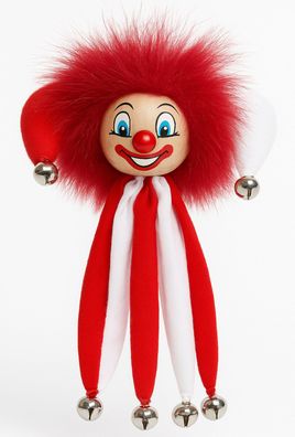 Clown Brosche rot/weiß Karnevalsbrosche Köln Zirkus Karneval Fasching