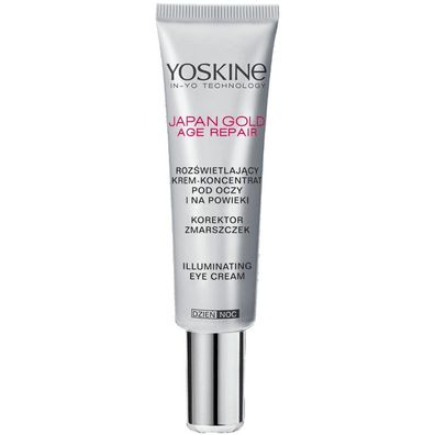 Yoskine, Japan Gold, Aufhellende Augencreme für Tag und Nacht, 15 ml