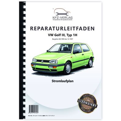 VW Golf 3 Typ 1H 1995-1997 Schaltplan Stromlaufplan Verkabelung Elektrik Pläne