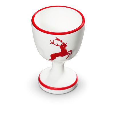 Gmundner Keramik Rubinroter Hirsch, Coquetier (H 7,5cm)
