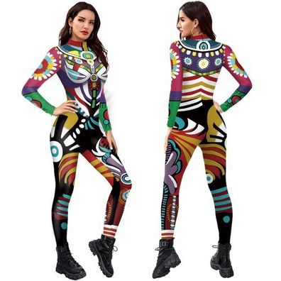 Robot Punk Cosplay Kostém Bodysuit Outfit Set Halloween Karneval