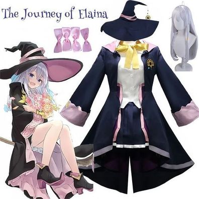 Elaina Cosplay Kostém Kleid Outfit Set Anime Halloween Karneval