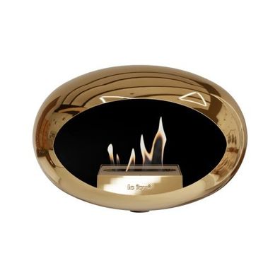 Le Feu Wall Rosé Gold Verchromt Ethanol Wandkamin
