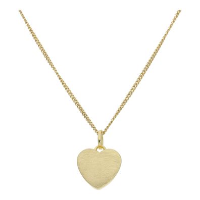 Damen Herz Anhänger 925 Silber, goldplattiert, eismattiert JL20-02-1351 JuwelmaLux