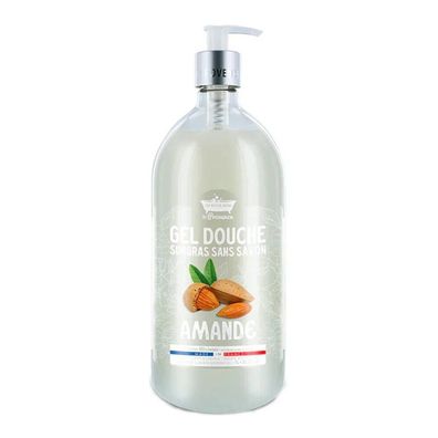 Les Petites Bains de Provence, Mandel, Duschgel, für empfindliche Haut, 1000 ml