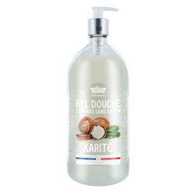 Les Petites Bains de Provence, Karite, Duschgel, für empfindliche Haut, 1000 ml