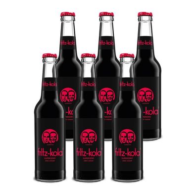 fritz-kola Super Zero 6x 0,33L – Zuckerfreie Cola, koffeinhaltiges Erfrischungs