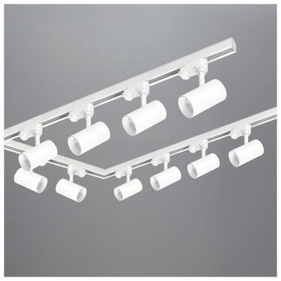 3-Phasen-Schienen-Set Nextrack-schienensystem Komplett-Set mit 10x GU10 Lampe WEISS