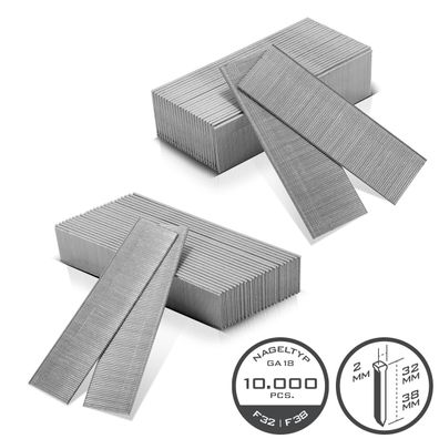 Stahlwerk Heftklammern TYP 90 18GA 32 mm und 38 mm Länge 10.000 StückTackerklammern