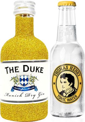 Gin Tonic Bling Bling Mini Probierset - The Duke Munich Dry Gin 50ml (45% Vol)