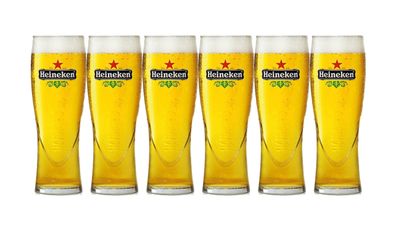 Heineken Bierglas / Glas Set - 6x 0,25L