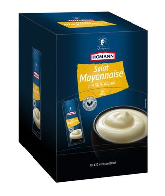 Homann Salat Mayonnaise 50 % 100 ST. x 20 ml (2L)