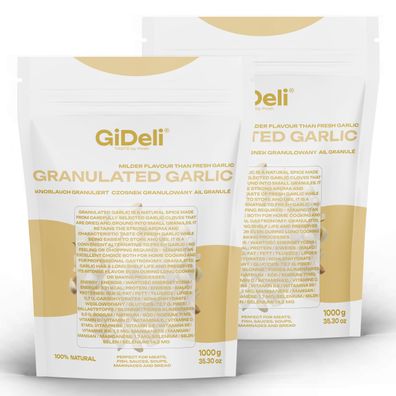 Knoblauch Granuliert 2kg Fleisch Gemüse Fisch Aromatisch Grill Naturrein GiDeli