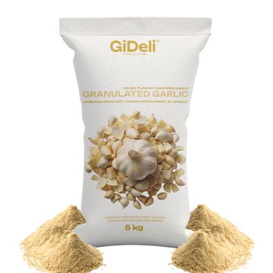 Knoblauch Granuliert 5kg Fleisch Gemüse Fisch Aromatisch Grill Naturrein GiDeli